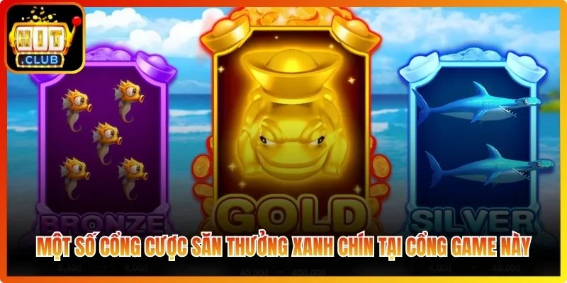 Một số cổng cược săn thưởng xanh chín tại cổng game này
