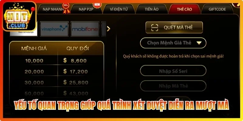 Một số yếu tố quan trọng giúp quá trình xét duyệt diễn ra mượt mà